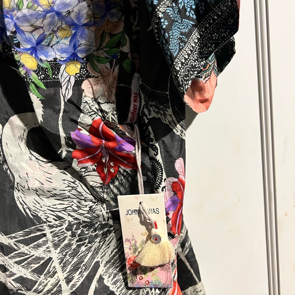 Johnny Was Janice Gabrielle Kim Reversible Silk Kimono - NWT - Sz. L - Picture 10 of 16